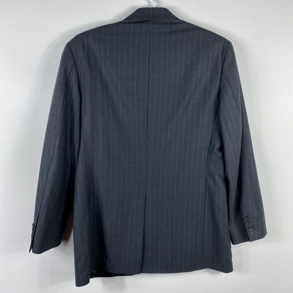 Brooks Brothers 346 Size 42 Long Wool Blazer Suit Jacket Dark Gray Pinstripe - Picture 2 of 5
